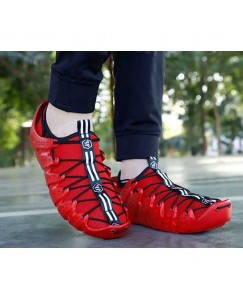 Red Mesh, with stylish lace design shoes for Mens and Boys